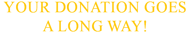 YOUR DONATION GOES A LONG WAY!